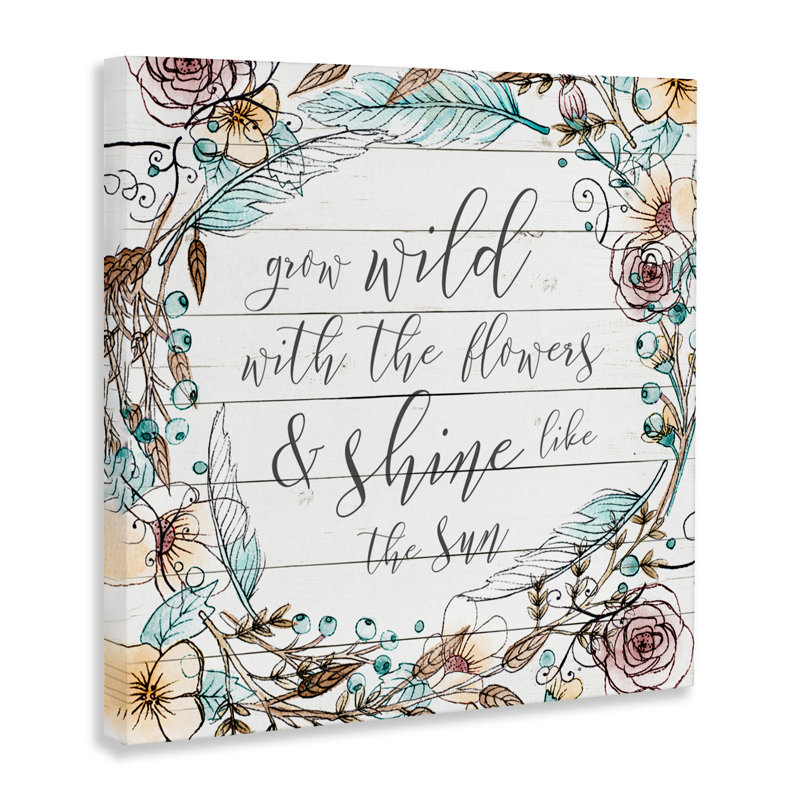 «Grow Wild With Flowers», conception par SD Graphics Studio, H 30 po x l 30 po