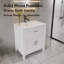 Armoire de base de meuble-lavabo à tiroirs blanc avec largeur 24 po