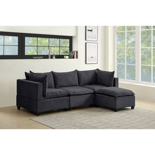 Canapé modulaire réversible en tissu gris foncé Latitude Run®