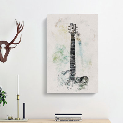 Acoustic Guitar - Wrapped Canvas Painting