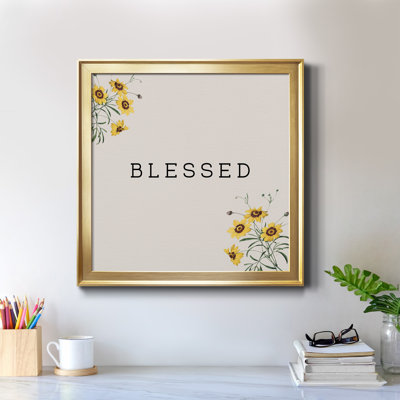 Art textuel sur toile "Blessed"