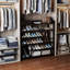 Range-chaussures pour porte d'entrée organisateur de chaussures en bambou avec boîte de rangement