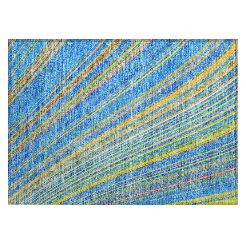 Chayden Washable Striped Indoor / Outdoor Rug, Rectangle 1'8" x 2'6"