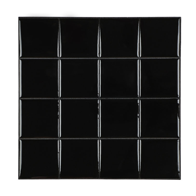 Peel and Stick Gel Backsplash Tile Square Mosaic Tile 10'' x 10''