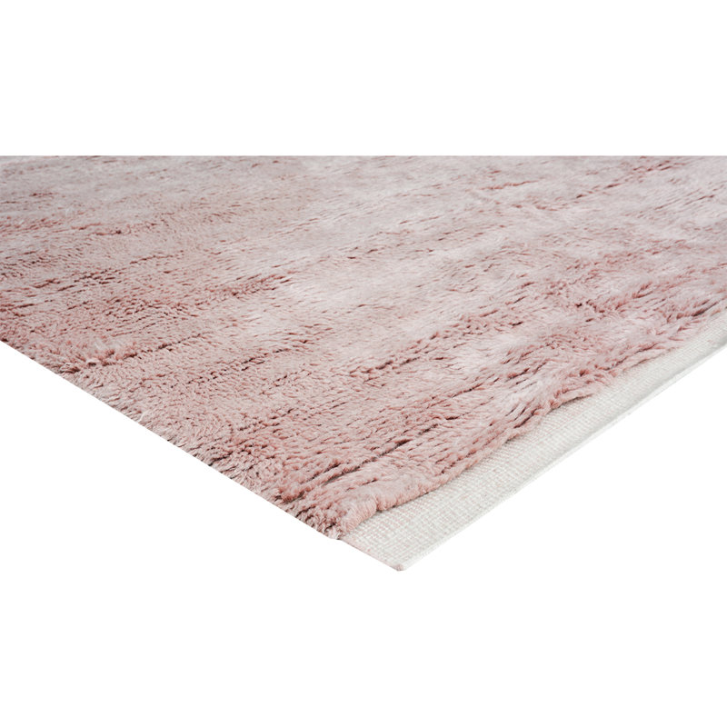 Wool Area Rug in Pink, Rectangle 8' x 10'