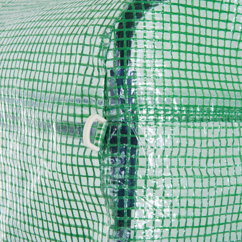 Boshell 3 x 3 x 2 m Polytunnel Greenhouse with Roll-up Side Walls Green
