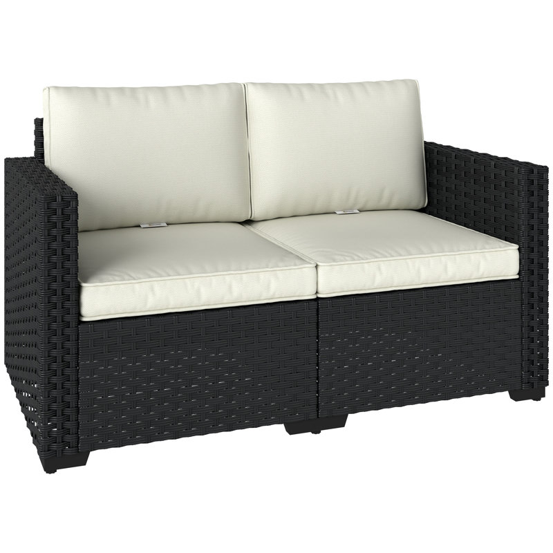 128cm Wide Straight Steel Loveseat