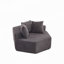 Méridienne simple 54 po modulaire hexagonale avec revêtement en chenille-133064715-133064713