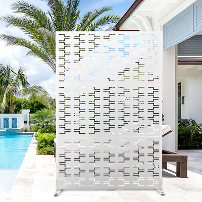 72" H Outdoor Privacy Screen, Freestanding Decorative Privacy Panels for Balcony, Yard & Garden by UFURYRIDE