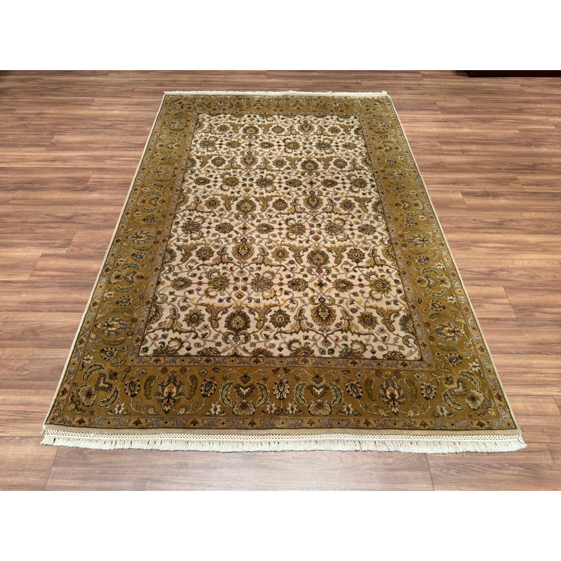 Tapis en laine beige noué à la main Original Original