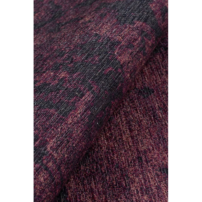 Tapis oriental décoratif noir mauve à motif rétro, Rectangle 9 pi 11 po x 13 pi 2 po