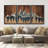 Western Wood Effect Landscape Mountain Forest Nature - 3 Piece Set Floater Frame Print on Canvas Wall Art-87369854-87369856