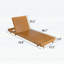 Chaise longue d'extérieur avec dossier réglable à 6 positions, bois d'acacia, finition teck rustique