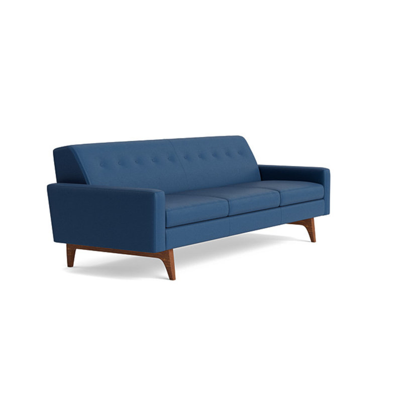 Tyler Leather Sofa (95"), Leather - Deep Blue