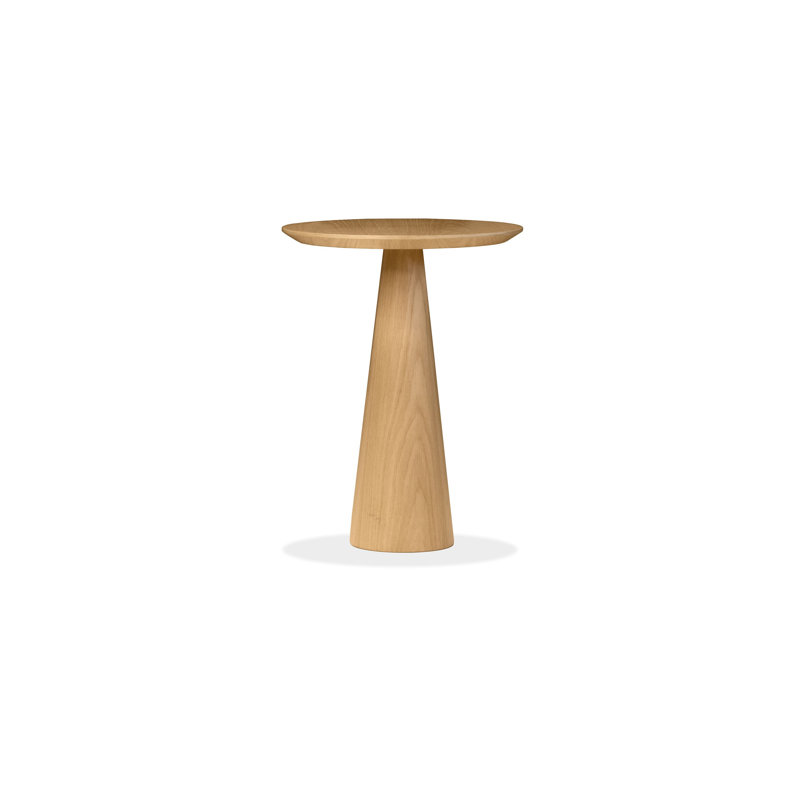 Tower Wood Tall End Table, White Oak, 24" H x 18" W x 18" D