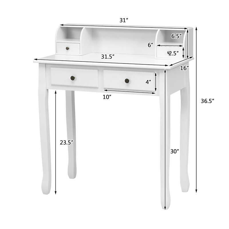 Madeline Writing Desk, White
