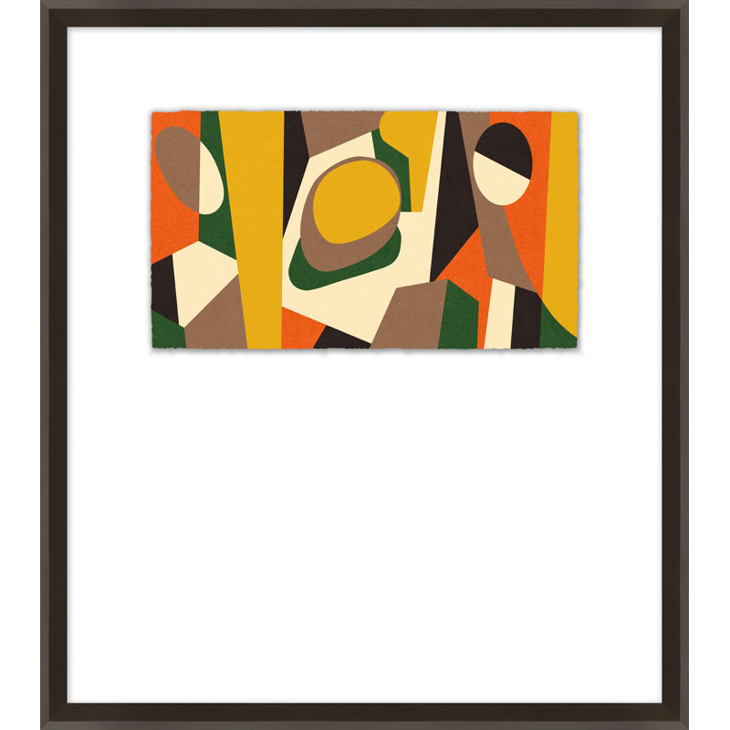 «Mid Mod Geometrie 4» par Christopher Kennedy - peinture encadrée sur papier