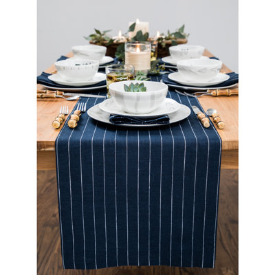 Pinstripe - 100% Pure Linen Table Runner