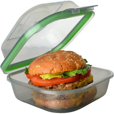 Prep & Savour 5x5 Seal Hinged-Lid Plastic Disposable Clear Take-out  Containers