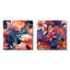 Coral Mirage - motif tropical II - ensemble de 2 collages carrés floraux-101850545-101850551