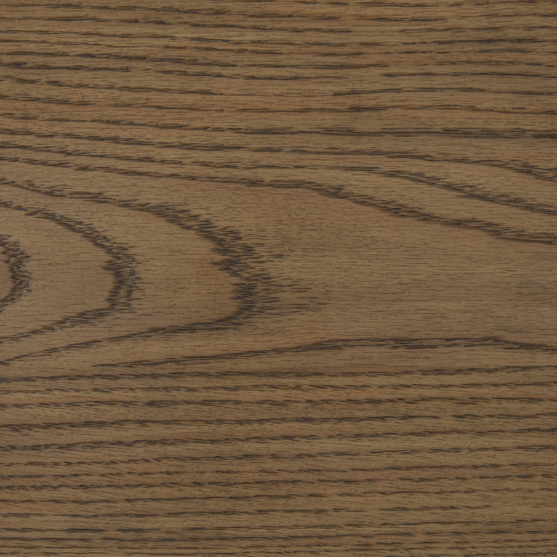 Table de bout ronde à finition brune avec tablette ouverte
