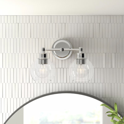 Éclairage pour salle de bain sphérique à intensité variable 2 lumières Warrenton