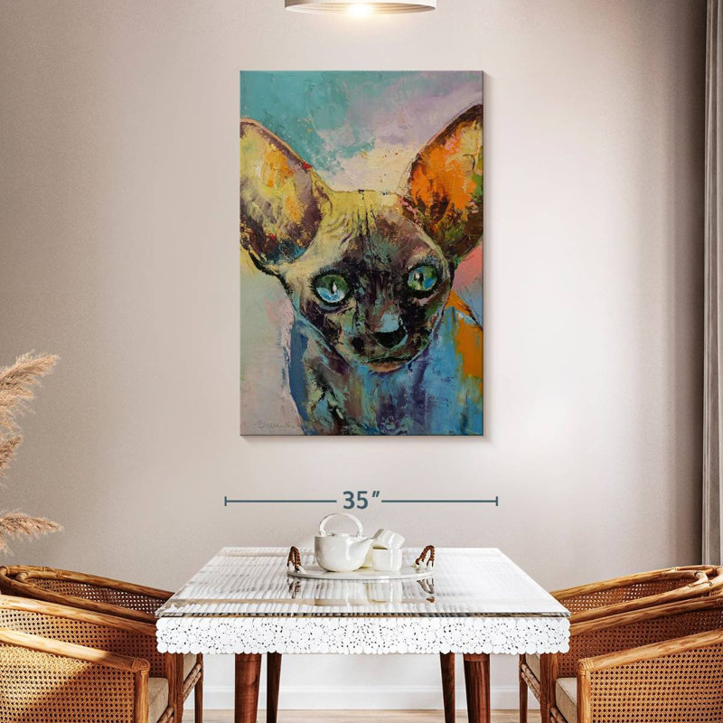 Portrait de chat Brampt Sphynx, H 48 po x l 32 po