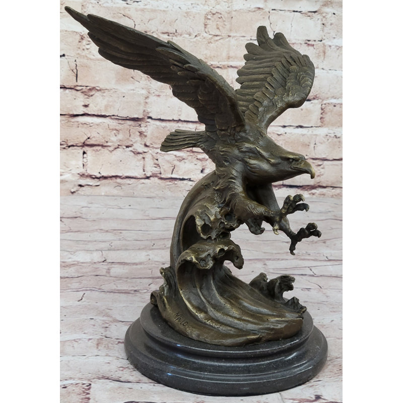 Statue de bronze BRONZE Eagle Hawk Falcon Osprey Garden Park