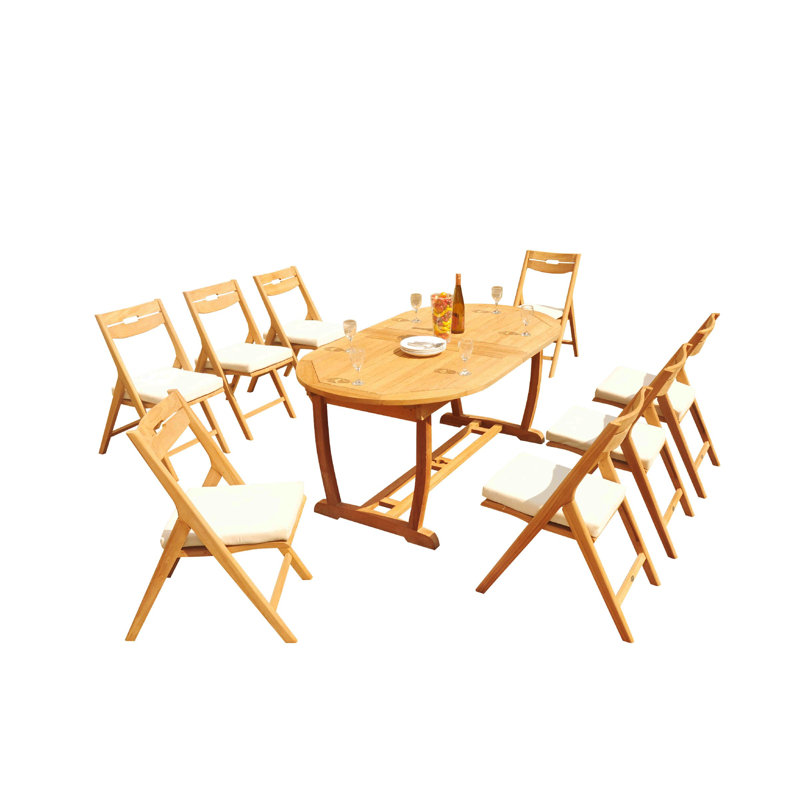 Ensemble repas pour 8 personnes Emmetsburg, 105 po x 40 po x 31,5 po