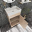 Meuble-lavabo autoportant avec lavabo en céramique Delasha