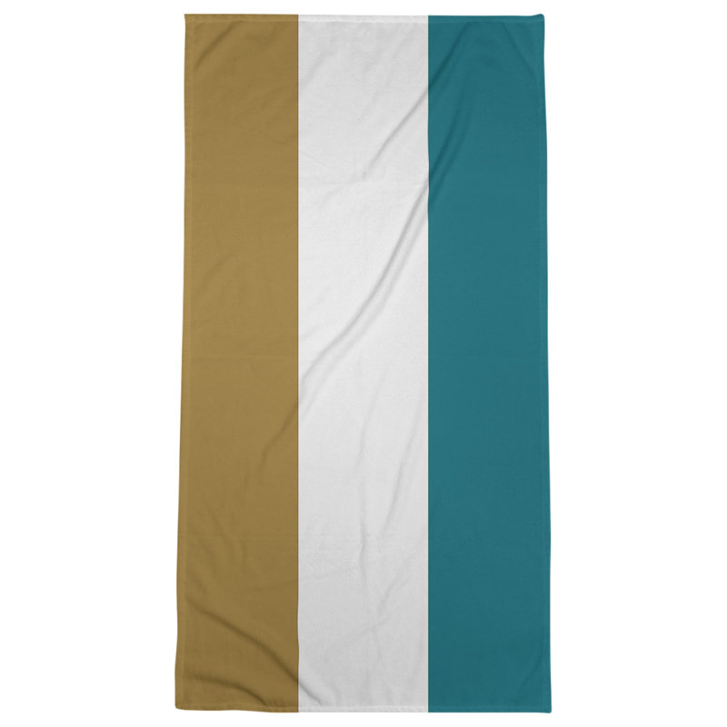 Bath Towel, Khaki/Prussian Blue