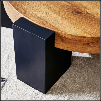 Table basse double plateau amovible au design élégant et à la fonctionnalité polyvalente, idéale pour les espaces de vie modernes.