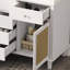 Meuble-lavabo 60 po avec lavabo SMC, tiroirs à fermeture en douceur et portes en rotin-116657471