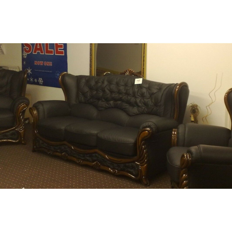 Gagliano 3 Seater Top Grain Leather Sofa