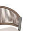 Tabourets de bar d'extérieur à structure en métal à hauteur d'assise 30,25 po avec dossier en forme de feston en rotin PE, ensemble de 2,-1743409349-1743409348