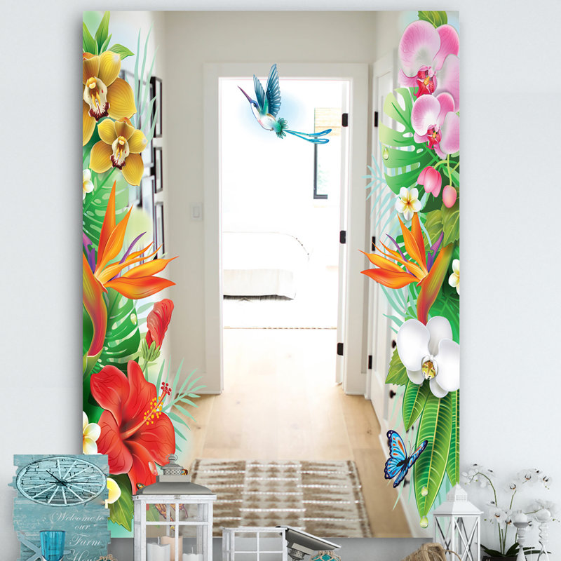 Miroir d'appoint tropical tropical, H 39,4 po x l 29,5 po