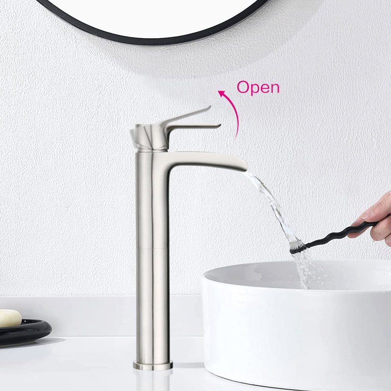 Single-Hole Single-handle Bathroom Faucet, Brushed Nickel