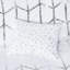 Chic look - imprimé géométrique argenté blanc sur blanc, 2 taies décoratives, coussins décoratifs, drap et housse imprimés lavables à la machine - blanc, pratique-120469601