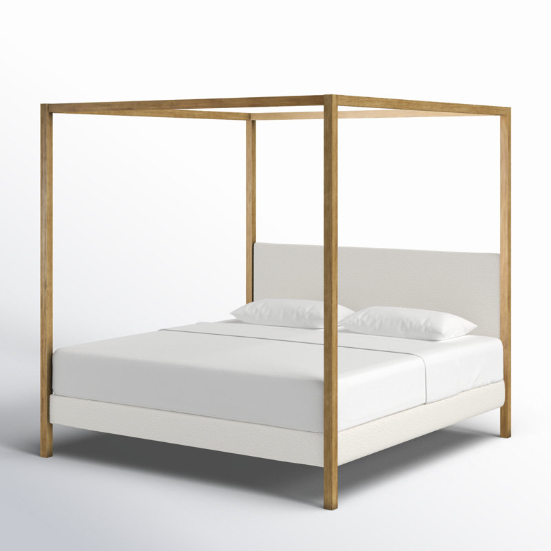 Graciella Boucle King Canaopy Bed
