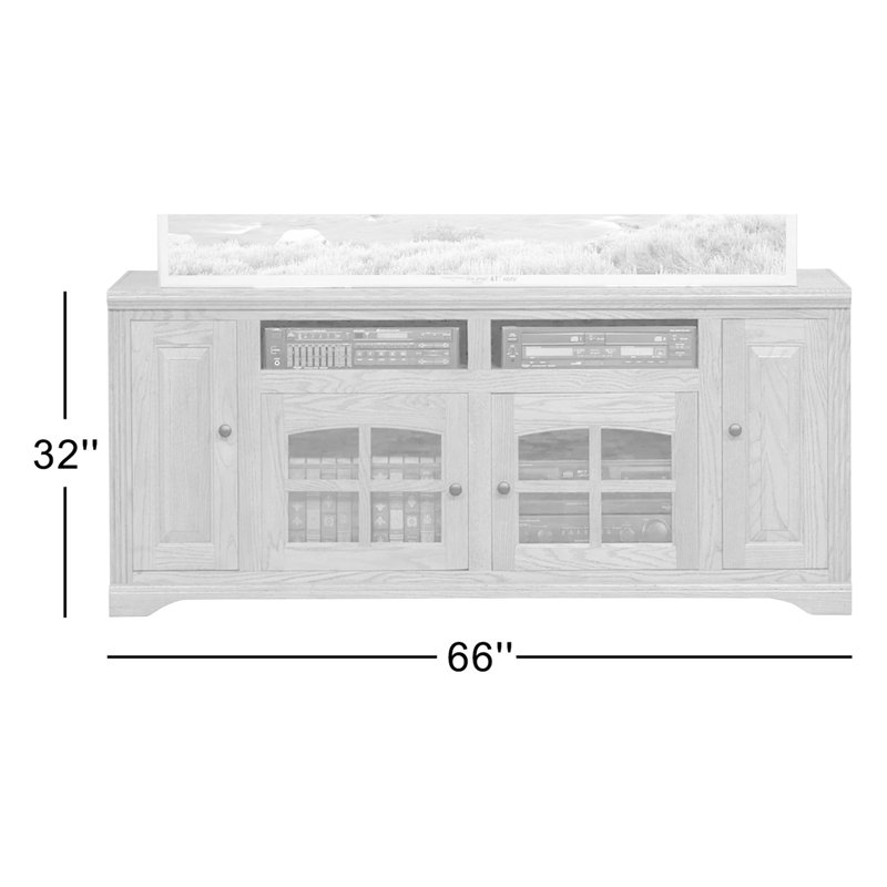 Rafeef Unfinished TV Stand for TVs up to 75", Dark Oak