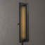 Applique murale d'extérieur à DEL intégrée 1 lumière H20 minimaliste moderne de 23 W avec capteur de crépuscule à l'aube en noir mat pour porche 	