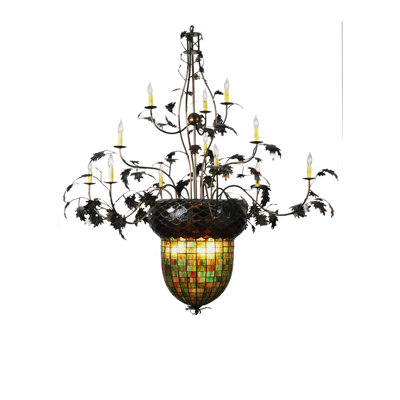 Lustre classique de style bougie 15 lumières Weatherwax