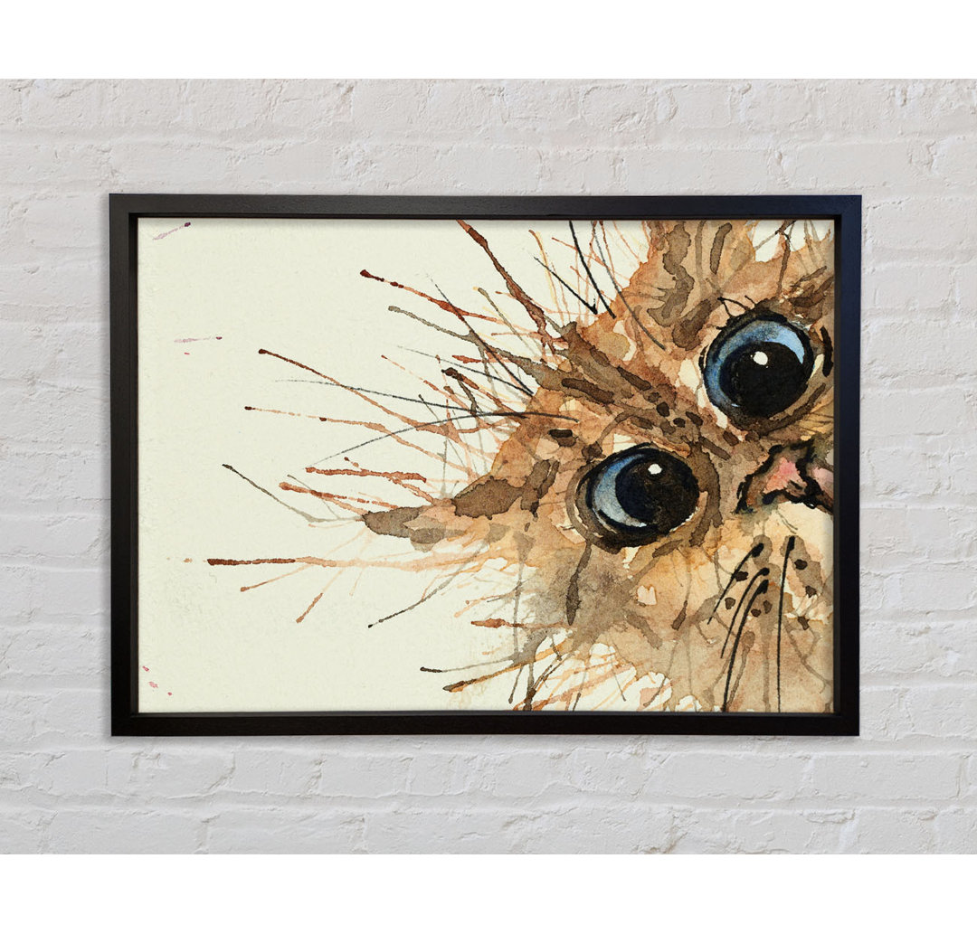 Aquarell Splat Cat - Druck