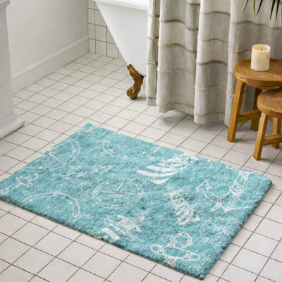 Premium Machine Washable Dream Shag Nautical Rug