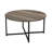 Gateshead Jamestown Round Coffee Table Rustic Wood Grain and Metal-248254917