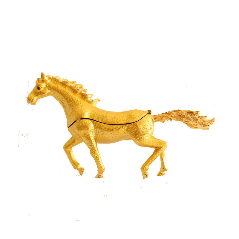 Figurine de cheval à Bejeweled Feng Shui, Jaune