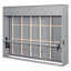 Grand lit escamotable mural et USB, gris-129034581