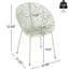 De 2 chaises de salle à manger d'extérieur - Structure en fer et en plastique, conception perforée, 23,63 po de profondeur, 21,76 de largeur, 9,7 lb, assemblage requis