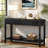 Modern Console Table With Striped Design, 2 Drawers And 2-tier Design-902743295