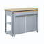 Kitchen Island With Extendable Dining Table-263328819